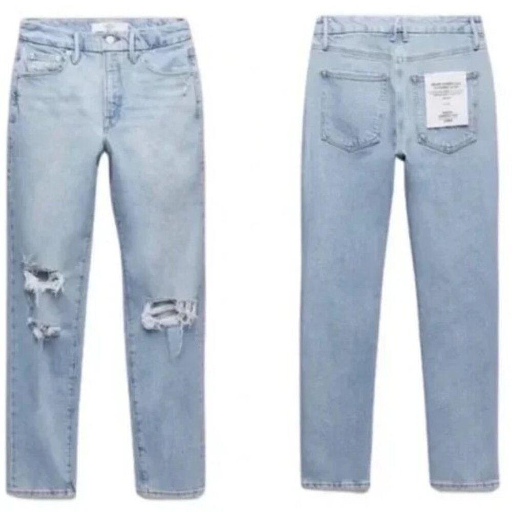 Good American x Zara Classic Slim Jeans 22 Plus Size